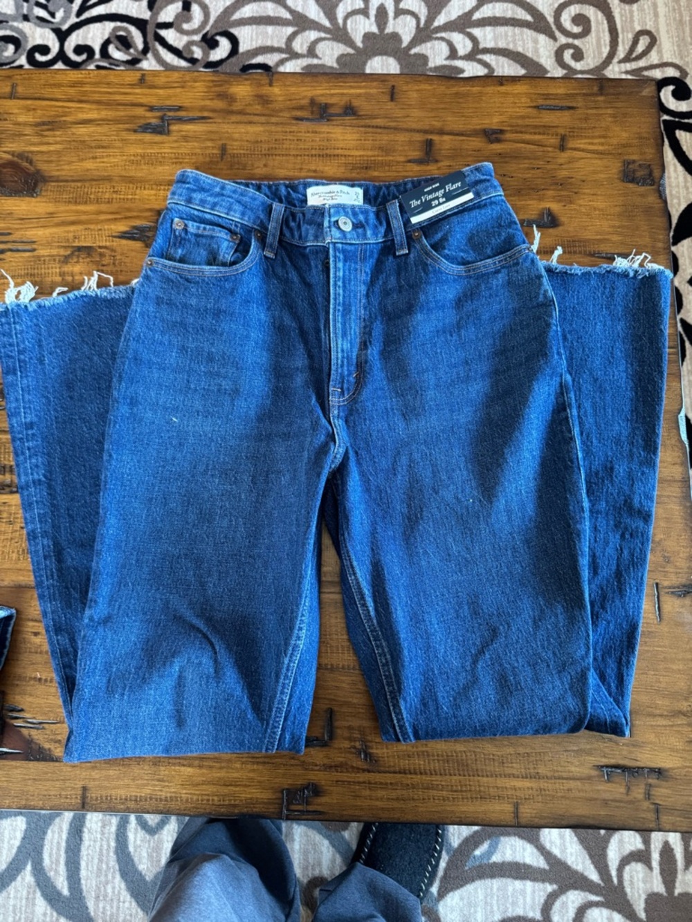 Abercrombie women’s vintage high rise flare jeans -